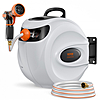 VEVOR 115' x 1/2" Retractable Garden Hose Reel w/ 9-Pattern Nozzle $70.78 Shipped