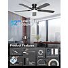 Prime Members: Phylluz Flush Mount Ceiling Fan w/ Dimmable LED Light (2 Sizes) from $43.20 + Free S&H