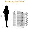 47" Kepptory Pantry Storage Cabinet w/ Doors & Adjustable Shelves (White) $98.99 + Free Shipping