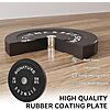 [NEW] $109.75 | Fitvids 2" Olympic Bumper Plate Weight Plates with Steel Hub, 120-Pound Set, 2x 10LB, 2x 15LB, 2x 35LB at Amazon