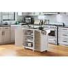 $98** | Homestyles Stainless Steel Top Kitchen Cart Rolling Mobile Island (Off White) at Amazon