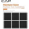$10.99* | 6-Ct (24-sq-ft) CAP 1/2” EVA Interlocking Foam Tiles (Diamond - Black) at Amazon