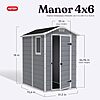 [AC] $369.99 | Keter Manor 4' x 6' Resin Storage Shed (Gray/White) at Amazon