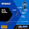 Kobalt 48V MAX (24Vx2) 15-in Attachment Capable Battery String Trimmer Kit, (2) 3.0Ah Batteries and Charger Included | KMS 3248-06A $99