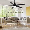 Amazon - 52-inch Black Ceiling Fan with Light & Remote/App - $48.99 w/ Code