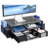$15.99 AC AMZ 20"W x 10"D x 5.8"H Monitor Stand with Drawer, 2-Tier Laptop Stand, Black | Desk Organizers and Accessories with Drawer and 2 Pen Holders,