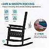$84 FS Walmart by SERWALL Oversized Outdoor Rocking Chair, All-Weather HDPE Patio Rocker with Wide Armrests for Porch, Patio & Lawn, Black