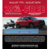 25% Off Genuine Toyota Parts & Free S&H on $75+ August 17-26