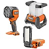 RIDGID 18V Cordless 3-Tool Lighting Combo Kit w/ Magnetic Light, 360° Area Light & Spotlight $119 + Free Shipping