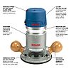Bosch 1/4" and 1/2" 12-Amp 2.25-HP Variable Speed Fixed Router $139 + Free Shipping