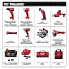 8-Tool Milwaukee M18 18V Li-Ion Cordless Combo Kit w/ 2 Batteries & Charger $649 + Free S/H