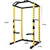 HULKFIT Pro Series 2.35" x 2.35" Power Cage Squat Rack w/ Optional Attachments $206.99 + Free Shipping