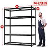 WORKPRO 4000 lbs 5-Tier Metal Shelving Unit, 72”H x 48”W x 24”D $115.99