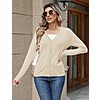TCOT Womens Cardigan Sweaters V Neck Business Casual Cardigans Apricot S $9.99