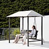 Grand Patio 3-Seat Patio Swing Chair, Outdoor Porch Swing with Canopy, Removable Cushion for Patio Garden Poolside, Beige $179.99