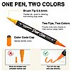 120 Colors Acrylic Paint Markers, 60 Pack Dual-Color Brush Tip Paint Pens $11.99