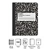 Staples - STAPLES Composition Notebook, 9.75” x 7.5”, Wide Ruled, 100 Sheets, Marble Black - $0.50