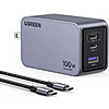 UGREEN - Nexoede Pro 100W USB-C Charger Set, PPS 3-Port Compact Foldable GaN Charger for MacBook Pro/Air, iPad, iPhone Series - Space Gray $19.99 Best Buy.com