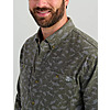 HUK Men's Chesapeake KC Printed Flannel Shirt (Moss) $14.23 + Free Shipping on $49