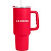 40-Oz Logo Brands Soccer Stainless Steel Tumbler w/ Handle & Straw Lid (USA) $6.40 + Free Shipping w/ Prime or on $35+