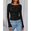 BTFBM Women’s Floral Embroidered Mesh Bell-Sleeve Top (S–XXL, Various Colors) from $7.99 + Free Shipping w/ Prime or on $35+
