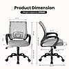 $59.99 | 2-Pack DUMOS Ergonomic Office Chair, Mid-Back Executive Desk Chair (grey or red) @Amazon