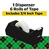 Scotch Magic Tape with Scotch Desktop Dispenser, 6 Rolls of 3/4" x 1000" - $10.43