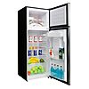 $248 - Frigidaire Platinum Fridge Freezer Combo, 7.5 cu. ft. Capacity Apartment Size Fridge with Freezer, Built-in Water Dispenser, Quicksilver