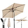 Ainfox 9ft Khaki Patio Umbrella with Push Button Tilt and Crank (khaki) - $29.99