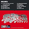 CRAFTSMAN 230 Pcs Mechanics Tool Set, Socket Wrench Set, Car Tool Kit with VERSASTACK Toolbox, SAE and Metric,1/4 in, 3/8 in, and 1/2 Drive $129