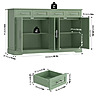 59" Homfa Modern Sideboard Buffet Cabinet w/ 4 Drawers and 4 Doors (Black, Green) $169.99 + Free Shipping