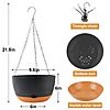 3-Pack 10" Kpuvx Self-Watering Hanging Plant Baskets w/ Removable Saucer (Black) $15.99 + Free Shipping w/ Prime or on $35+
