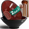 Amazon - 8-Inch 2 Sets Ceramic Ramen Bowl (8 Piece) - Japanese Porcelain Dishwasher Microwave Safe - $16.49