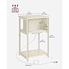 VASAGLE 3-Tier Side Table with Charging Station (Cream White) $18.99 + Free S&H at Amazon