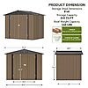COMHOMA Outdoor Metal Storage Shed w/ Lockable Door (Brown,8'x6') $183.69 + Free S&H at Amazon