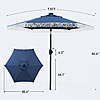 Autlaycil 7.5 ft Fringe Patio Umbrella with 18 LED Lights and Sturdy Ribs(Navy Blue) $33.99 + Free S&H at Walmart