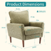 Gianna Fabric Accent Chair with Supportive Backrest and Armrests(Green) $71.99 + Free S&H at Walmart