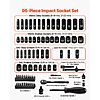 $35.99: VEVOR 96 Piece 3/8" Drive Impact Socket Wrench and Bit Set, SAE (5/16" to 3/4") & Metric (8 to 22 mm) at Amazon