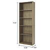Mainstays 5-Shelf Bookcase with Adjustable Shelves, Rustic Oak $37.67 + Free S&H at Walmart