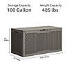 Uforic Lockable 100 Gallon Resin Deck Box(Light Brown/Black) $59.99 + Free S&H at Walmart