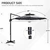 $137.68: Ainfox 10ft Double Top Heavy-Duty Patio Cantilever Umbrella with lights and Cross Base(Grey) at Walmart.com, FS