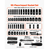 VEVOR 96 Pcs 3/8" Drive Impact Socket Wrench & Bit Set SAE (5/16 in to 3/4 in) & Metric (8 to 22 mm) at Vevor, FS