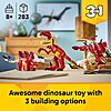 283 pcs LEGO Creator 3 in 1 Fierce Dinosaur Building Toy (31379) $15.99 + Free S&H w/ Prime or $35+