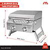 $99.73: Megamaster 2-Burner Portable Gas Grill, 16,000 BTU, Stainless Steel, Foldable Legs at Walmart.com