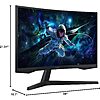 Samsung 32" Odyssey (G55C) Series QHD 1000R Curved Gaming Monitor, 165Hz, 1ms(MPRT) $199.99