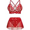 ADOME Women's Sheer Lace Lingerie Bralette w/ Skirt (Various Colors) $5 + Free Shipping w/ Prime