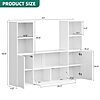 YITAHOME 67" U-Shaped Castle Bookcase w/ LED Lights, Cabinet & Open Shelves (White Gloss) $89.99 + Free Shipping