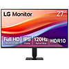 27" LG IPS FHD 120Hz HDR10 Monitor (Black) $114.99 + Free Shipping