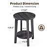 2-Tier CONCETTA Round Side Table Nightstand (Gray) $18 + Free Shipping w/ Walmart+ or on $35+