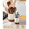 [Prime] 2-Pc MALACASA TARA Ceramic Kitchen Utensil Holder Crock Set (3 colors, 7.3" & 5.5") from $12.59 + Free Shipping
